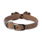 Chocolate Glen Houndstooth Big Bow 3 Row Giltmore Collar