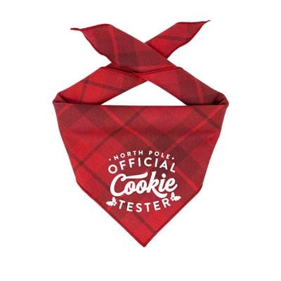 North Pole Official Cookie Tester Holiday Dog Bandana