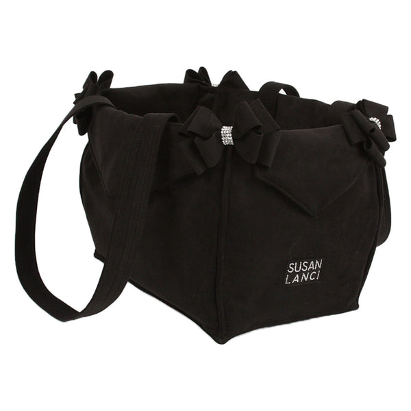 Black Double Nouveau Bow Luxury Carrier