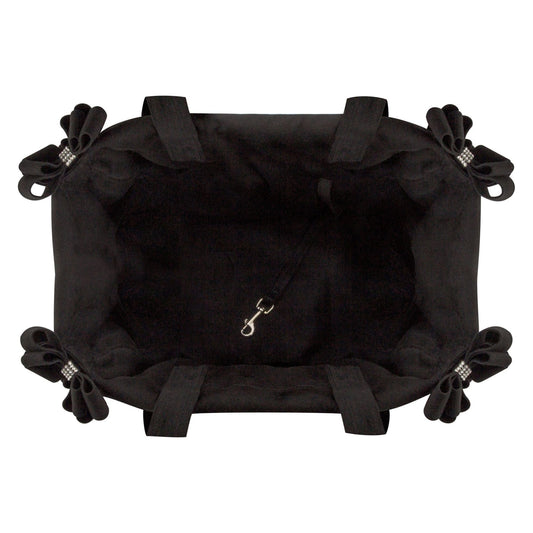 Black Double Nouveau Bow Luxury Carrier