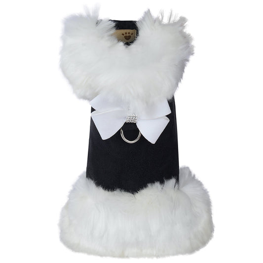 White Nouveau Bow White Fox Fur Coat