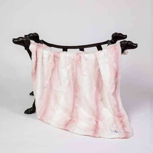 Cashmere Dog Blanket - Pink Angora
