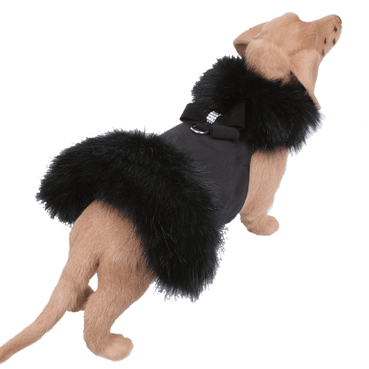 Nouveau Bow Black Fox Fur Coat