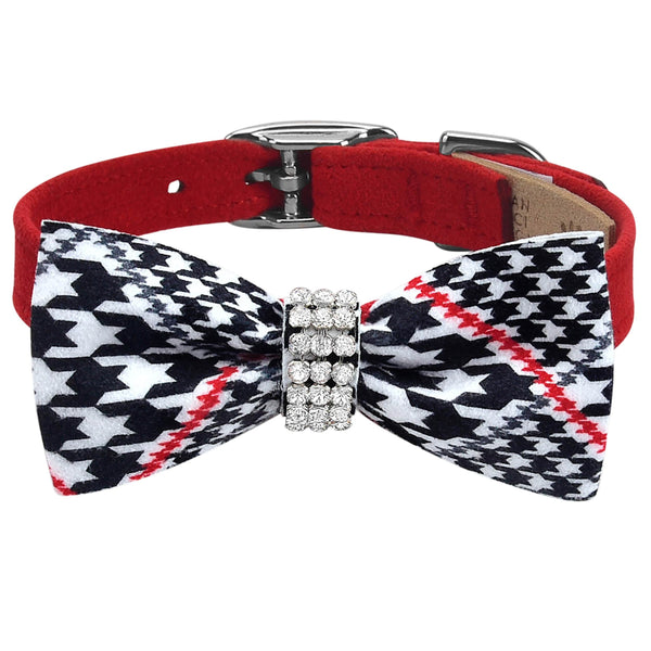 Giltmore Classic Glen Houndstooth Bow Tie 1/2 Collar