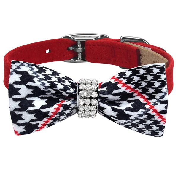 Giltmore Classic Glen Houndstooth Bow Tie 1/2 Collar