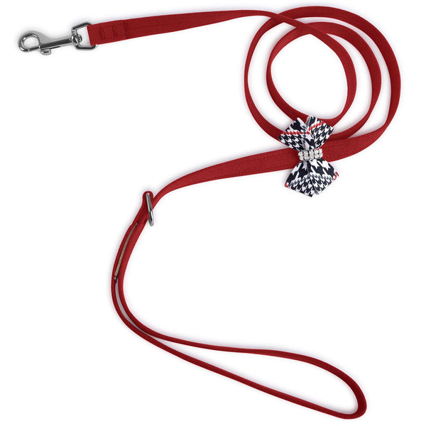 Classic Glen Houndstooth Nouveau Bow Leash