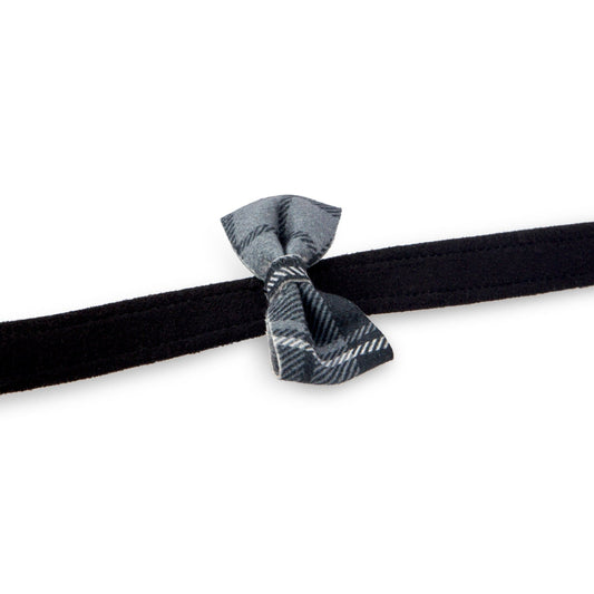 Scotty Charcoal Plaid Bow Tie Leash