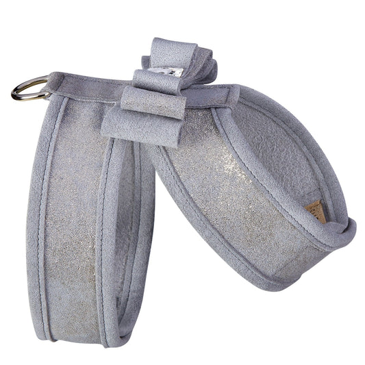 Platinum Glitzerati Really Big Bow Tinkie Harness with Platinum Trim