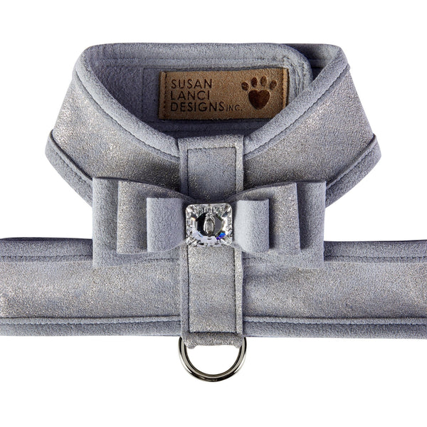 Platinum Glitzerati Really Big Bow Tinkie Harness with Platinum Trim