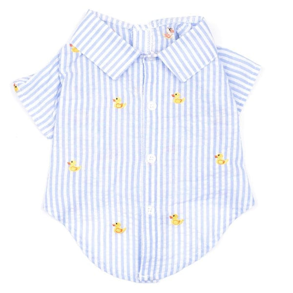 Light Blue Stripe Rubber Duck Shirt