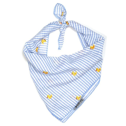 Light Blue Stripe Rubber Duck Bandana