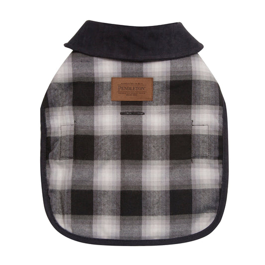 Pendleton Pet Plaid Coat - Charcoal Ombre