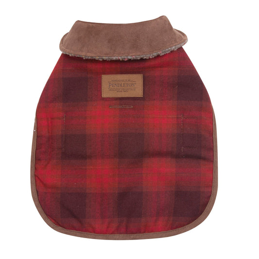 Pendleton Pet Plaid Coat - Red Ombre