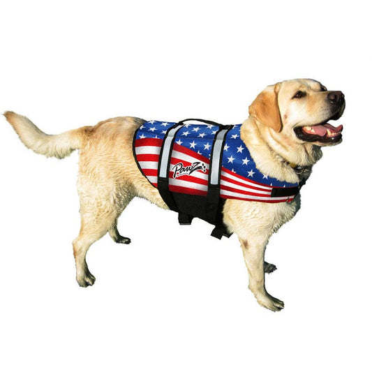 PAWZ Pet Life Vest  - USA Flag Nylon Dog Life Jacket