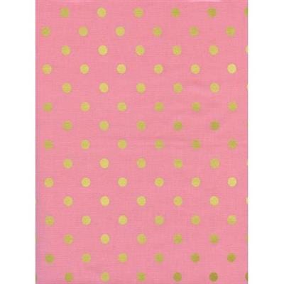 Birthday Girl Dog Bandana - Pink with Gold Polka Dots