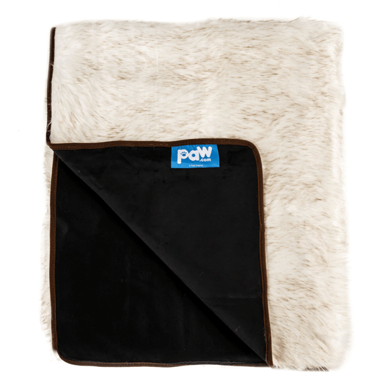 PupProtector™ Waterproof Throw Blanket - White with Brown Accents