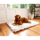 PupRug™ Faux Fur Orthopedic Dog Bed - Rectangle White
