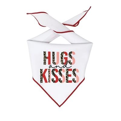 Hugs and Kisses Valentines Day Dog Bandana