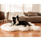 PupRug™ Faux Fur Orthopedic Dog Bed - Curve Polar White