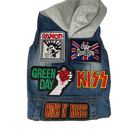 Denim Rocker Hoodie Vest