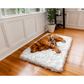 PupRug™ Faux Fur Orthopedic Dog Bed - Rectangle White