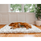 PupRug™ Faux Fur Orthopedic Dog Bed - Rectangle White
