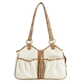 METRO - Ivory Quilted With Tassel