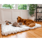 PupRug™ Faux Fur Orthopedic Dog Bed - Rectangle White