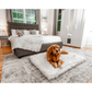 PupRug™ Faux Fur Orthopedic Dog Bed - Rectangle White