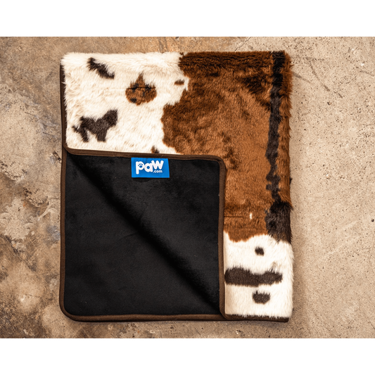 PupProtector™ Waterproof Throw Blanket - Brown Faux Cowhide