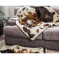 PupProtector™ Waterproof Throw Blanket - Brown Faux Cowhide