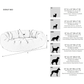 Donut Bed - Faux Fur Grey Sheepskin