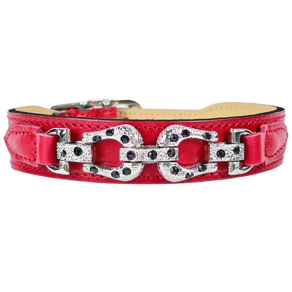 After Eight in Ferrari Red Dog Collar