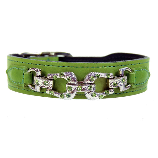 After Eight in Lime Green Dog Collar