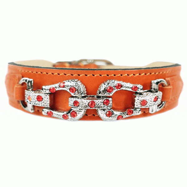 After Eight in Tangerine Dog Collar