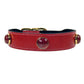Au Naturale in Cherry Red & Carnelian Dog Collar