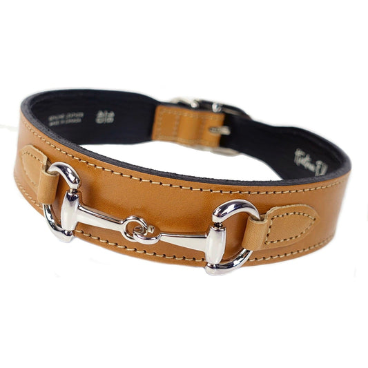 Belmont in Buckskin & Nickel Dog Collar