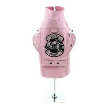 Biker Dawg Motorcycle Dog Jacket - Pink