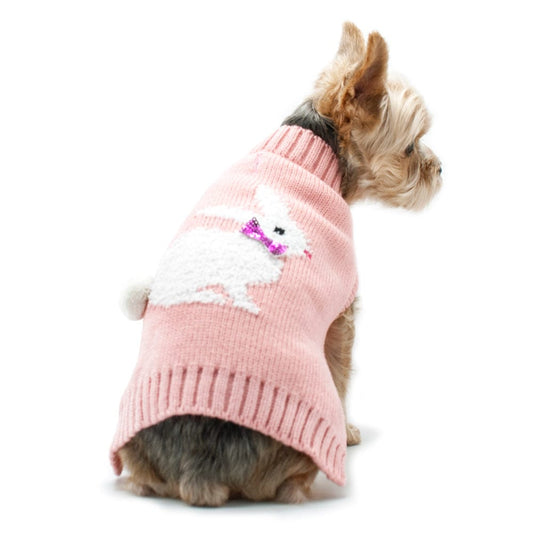 Easter Bunny Pink Dog Sweater