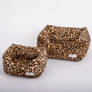 Cashmere Dog Bed - Faux Leopard