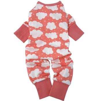 CuddlePup Dog Pajamas - Fluffy Clouds - Coral