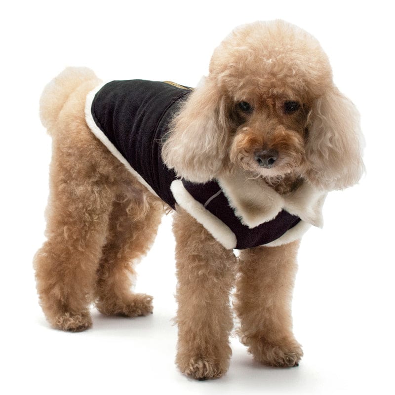 Furry Runner Dog Coat - Black