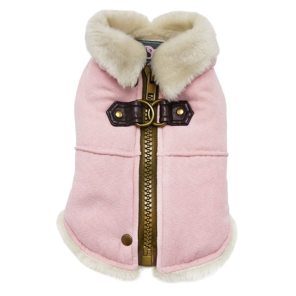 Furry Runner Dog Coat - Pink