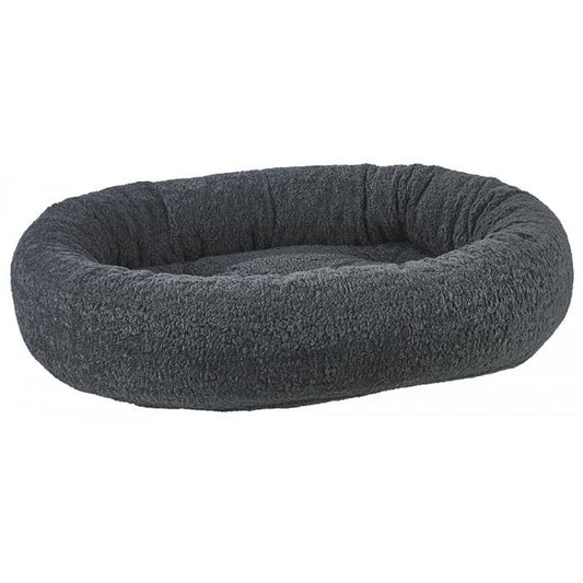 Donut Bed - Faux Fur Grey Sheepskin