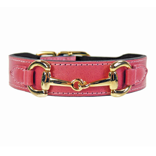 Belmont in Petal Pink & Gold Dog Collar