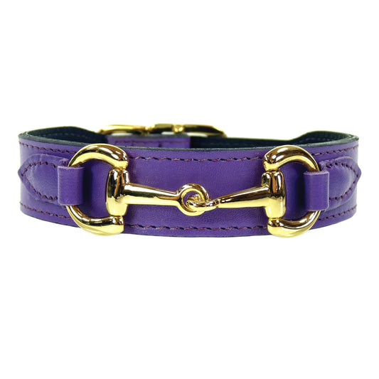 Belmont in Lavender & Gold Dog Collar
