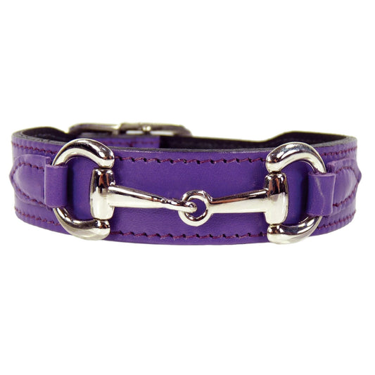 Belmont in Lavender & Nickel Dog Collar