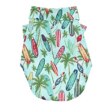 Hawaiian Camp Shirt - Surfboards and Palms
