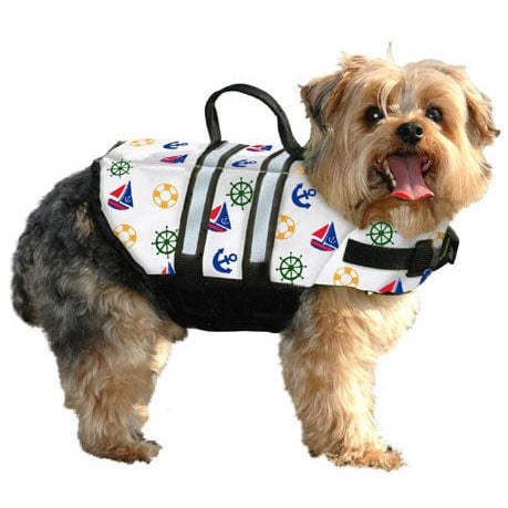 Dog Life Jacket - The Paws Aboard Dog Life Vest - Nautical