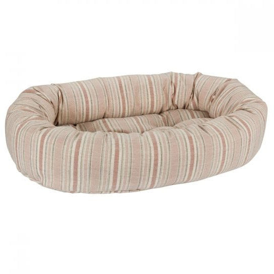 Donut Bed - Performance Linen & Woven Sanibel Stripe